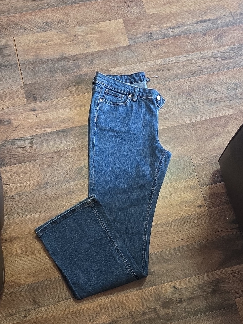 Boston Proper Dark Blue Straight-Leg Jeans